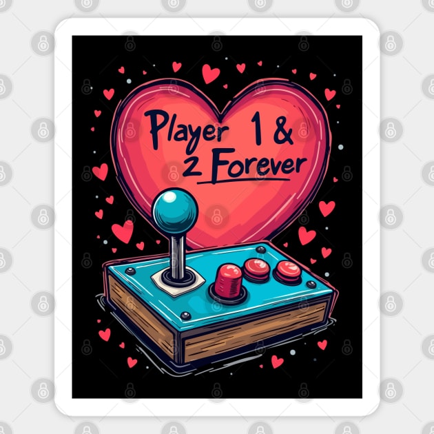 Player 1 & 2 Forever Magnet by Urbanprint
